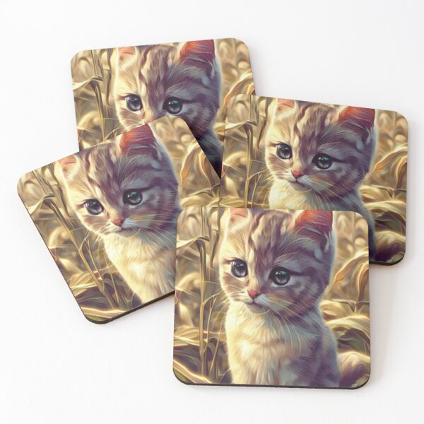 Item preview, Cute cat in corn field hyperdetailed designed and sold by ErmintrudeCiara.