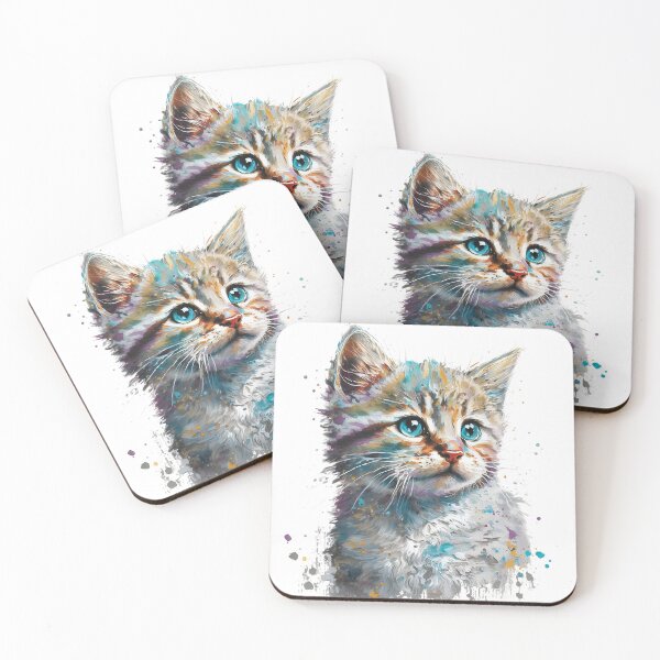 Item preview, A acrylic painting of a cat designed and sold by Nickyayee.