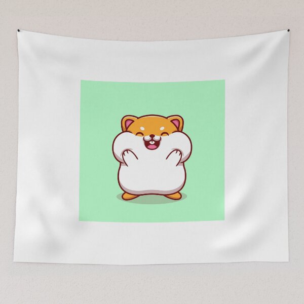 Item preview, "Cheeky Charm: Cute Hamster Holding Cheek Cartoon" designed and sold by hjian8219.