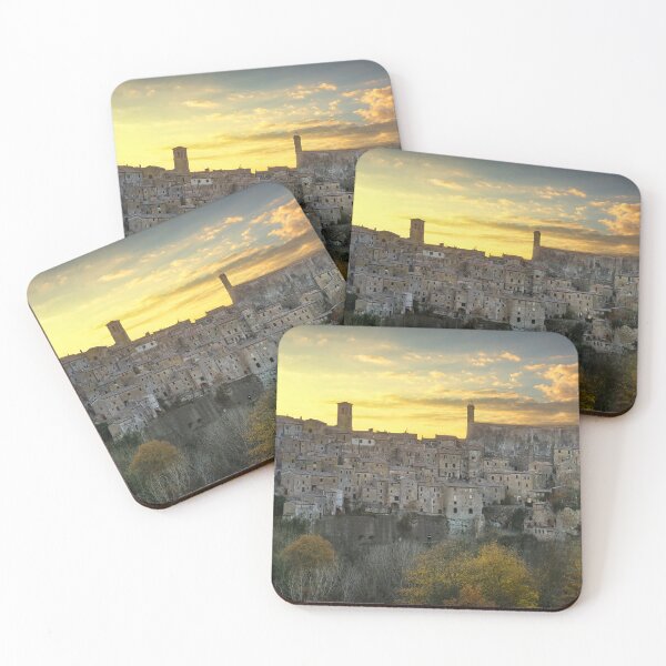 Item preview, Sorano medieval village at sunset. Tuscany, Italy designed and sold by Stefano Orazzini.