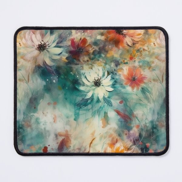 Item preview, Beautiful abstract flowers with soft boho colors seamless pattern designed and sold by MiraCleAI.