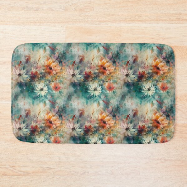 Item preview, Beautiful abstract flowers with soft boho colors seamless pattern designed and sold by MiraCleAI.