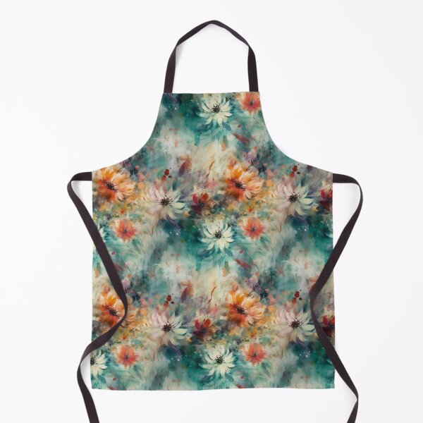 Item preview, Beautiful abstract flowers with soft boho colors seamless pattern designed and sold by MiraCleAI.