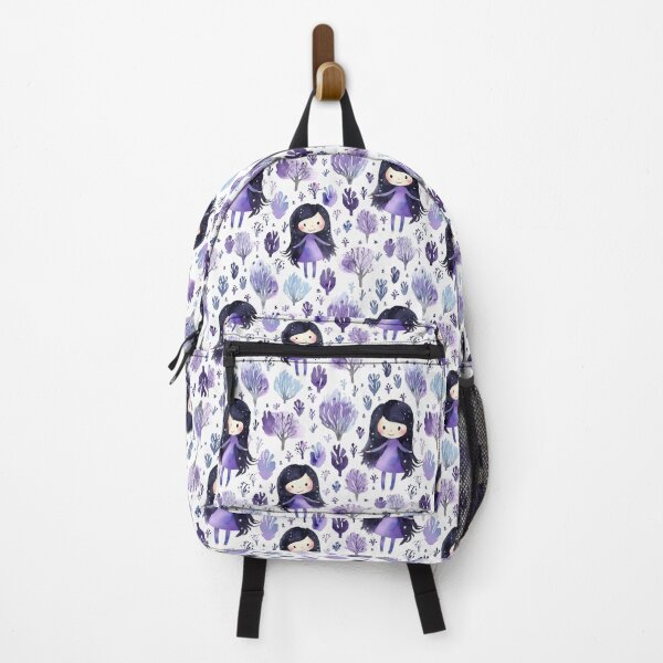 Item preview, Forest Girl in Purple – Watercolor Pattern designed and sold by AI-Zauberwelt.