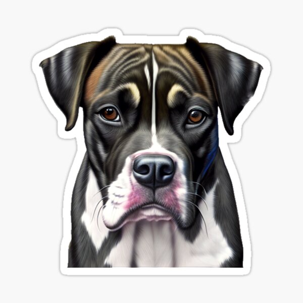 Old Boxer Dog Sticker