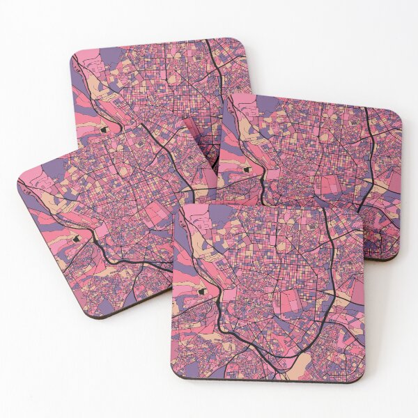 Item preview, Madrid Map Pattern in Purple & Pink designed and sold by PatternMaps.