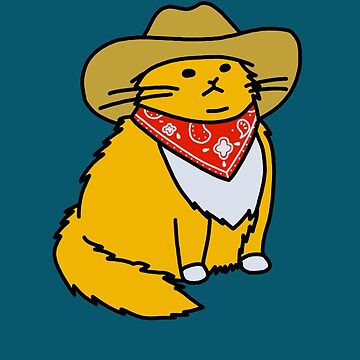 Artwork thumbnail, Meowdy Cowboy Cat by zoyadonohue