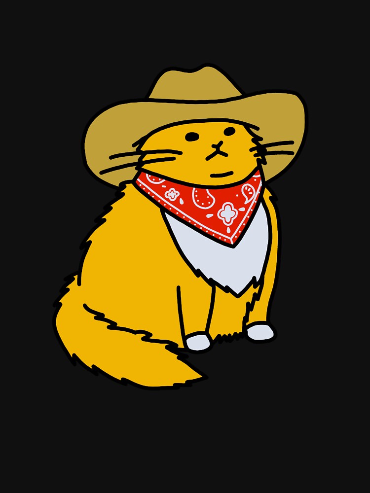 Thumbnail 7 of 7, Classic T-Shirt, Meowdy Cowboy Cat designed and sold by zoyadonohue.
