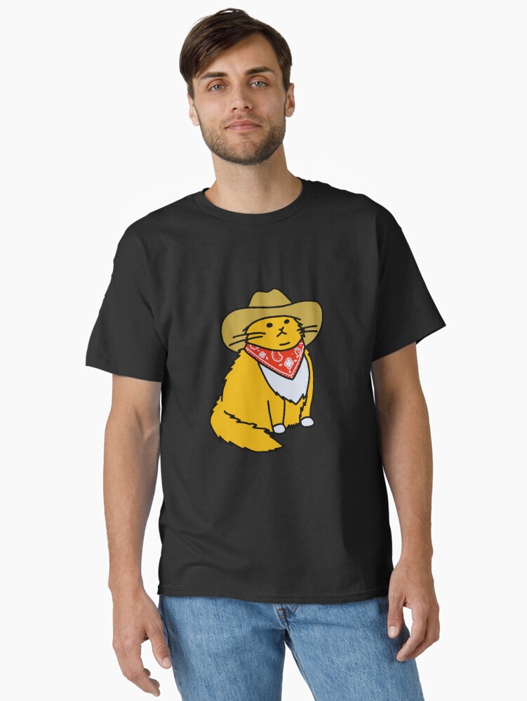 Thumbnail 2 of 7, Classic T-Shirt, Meowdy Cowboy Cat designed and sold by zoyadonohue.