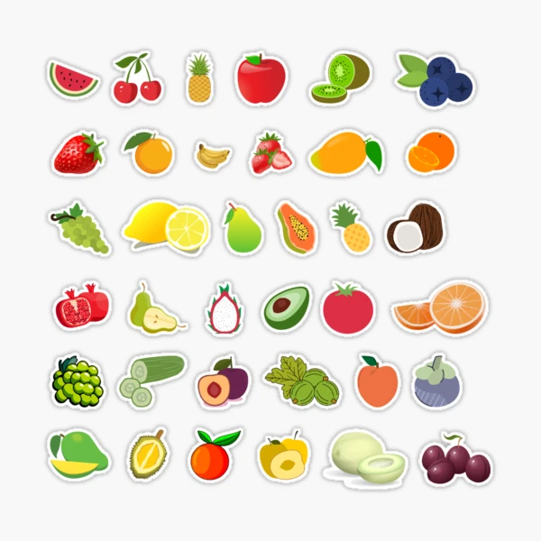 50 cartoon fruit stickers coconut drink stickers laptop water