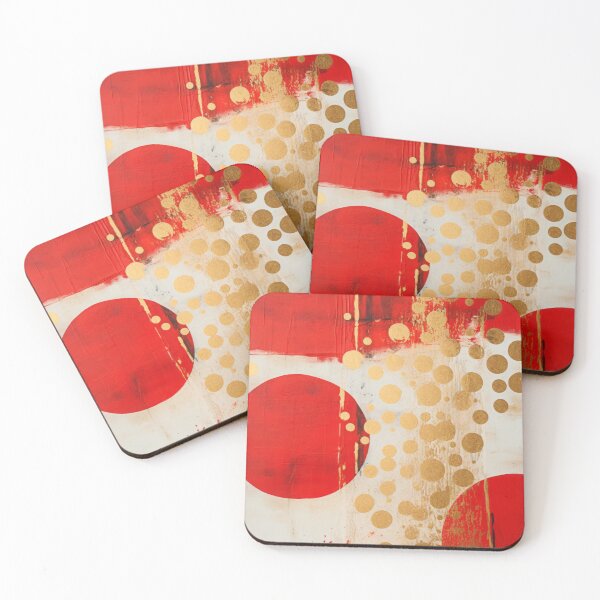Item preview, Polka Dot - Red & Gold Abstract #1 designed and sold by TLCPhotoArt.