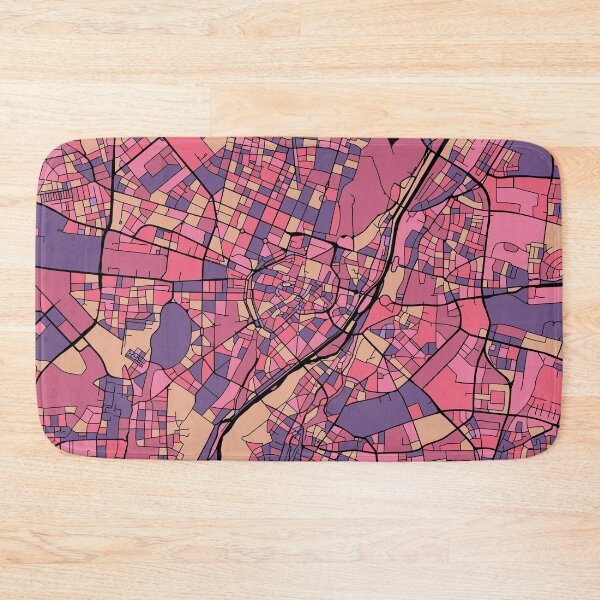 Item preview, Munich Map Pattern in Purple & Pink designed and sold by PatternMaps.