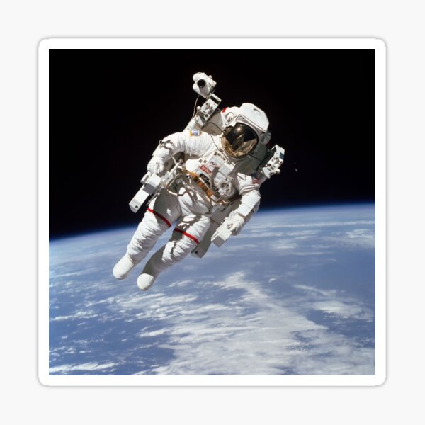 Astronaut Bruce McCandless on First-ever Untethered Spacewalk Sticker