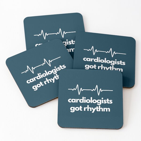 Item preview, Cardiologists Got Rhythm- Cardiologist puns white text designed and sold by CreoRealities.