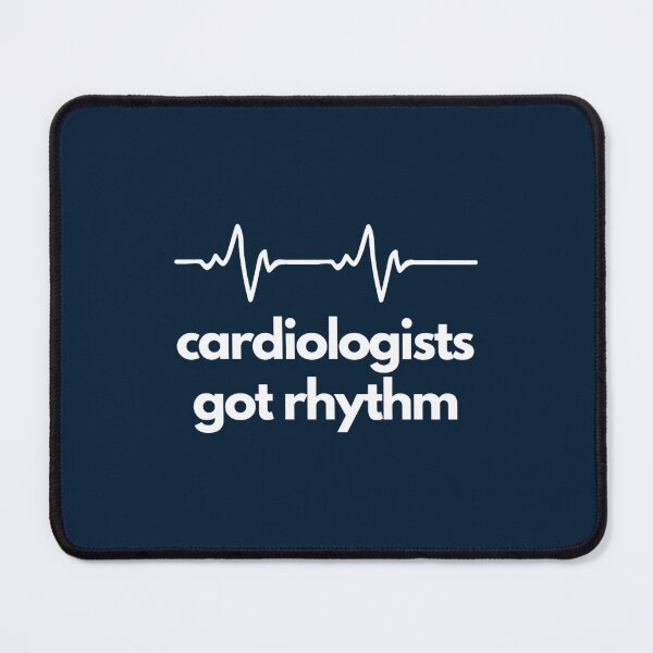 Item preview, Cardiologists Got Rhythm- Cardiologist puns white text designed and sold by CreoRealities.