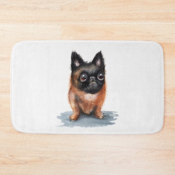 Item preview, Brussels Griffon puppy watercolour painting designed and sold by Funsize-Art.