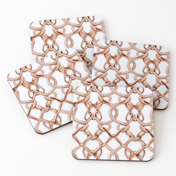 Item preview, Colorful fantasy pattern white gold copper chain chain links net designed and sold by G-M-Designs.