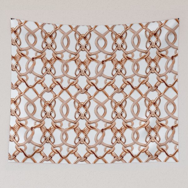 Item preview, Colorful fantasy pattern white gold copper chain chain links net designed and sold by G-M-Designs.