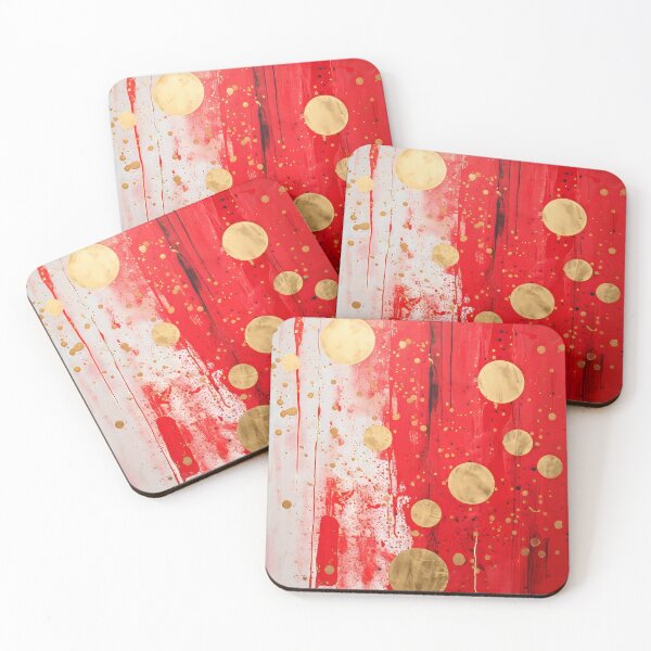 Item preview, Polka Dot - Red & Gold Abstract #2 designed and sold by TLCPhotoArt.
