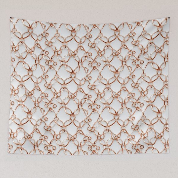 Item preview, Colorful fantasy pattern white gold copper chain chain links net designed and sold by G-M-Designs.