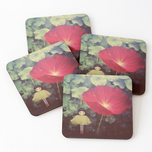 Item preview, Japanese Flower Fairy 0.5 - Sheltering Under a Poppy designed and sold by Oh Halo Berry.