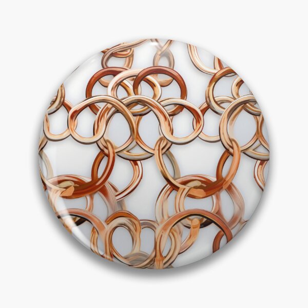 Item preview, Colorful fantasy pattern white gold copper chain chain links net designed and sold by G-M-Designs.