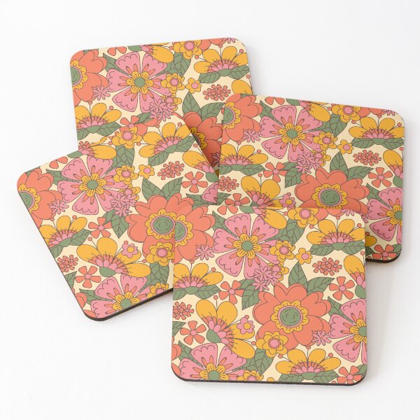 Artikelvorschau, Grooviges Retro Blumenmuster entworfen und verkauft von NicolJay.