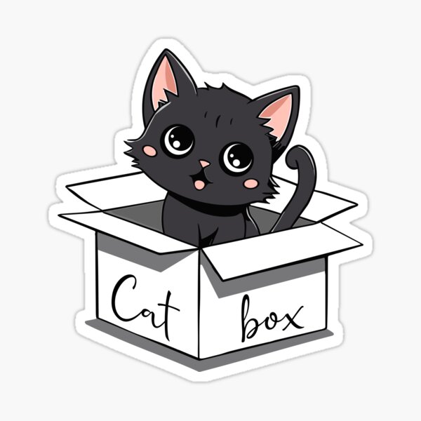 Cartoon Cute Pixel Pet Cat Stickers Storage Box Notebook Computer