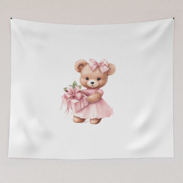 Item preview, Cute teddy bear with pink dress  designed and sold by Mikkway.
