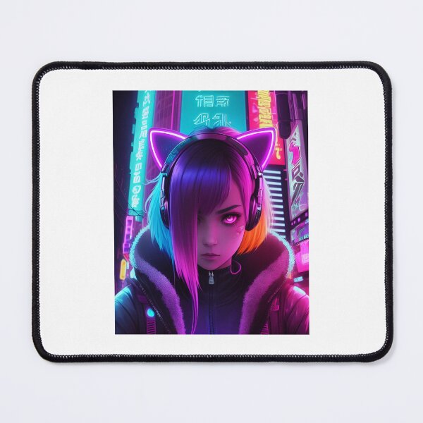 Aperçu de l'œuvre fille chat créée et vendue par createinpixels.