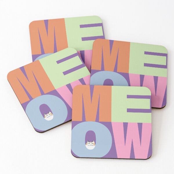 Item preview, Meow in bold letters with tiger cat  designed and sold by HelenDBVickers.