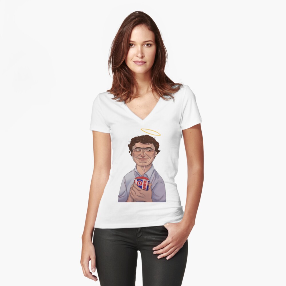 Item preview, Fitted V-Neck T-Shirt designed and sold by BazzitoGrunt.