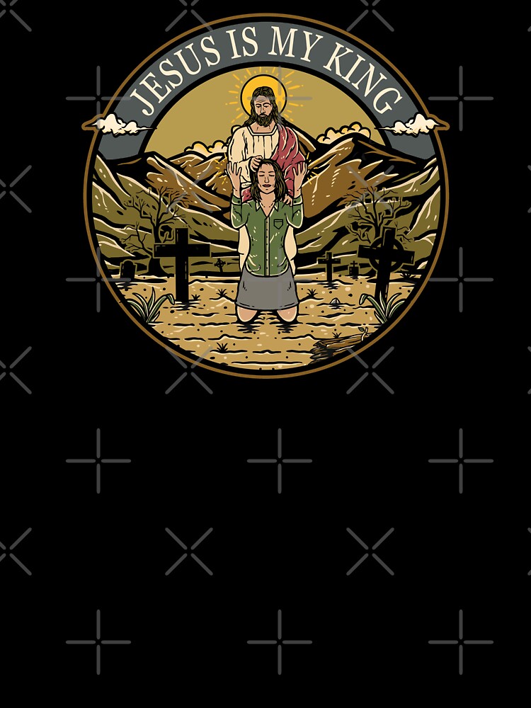 Thumbnail 7 of 7, Oversized T-Shirt, Jesus Is My King - King of Peace - Female Edition designed and sold by ChristlikeMerch.