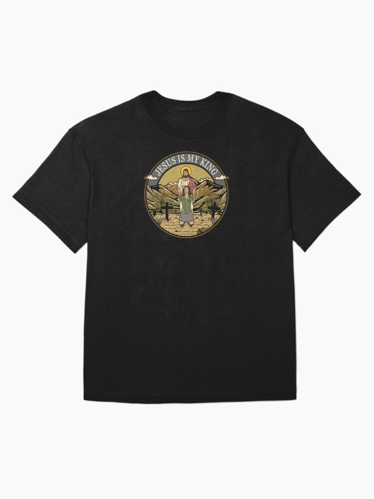 Thumbnail 3 of 7, Oversized T-Shirt, Jesus Is My King - King of Peace - Female Edition designed and sold by ChristlikeMerch.