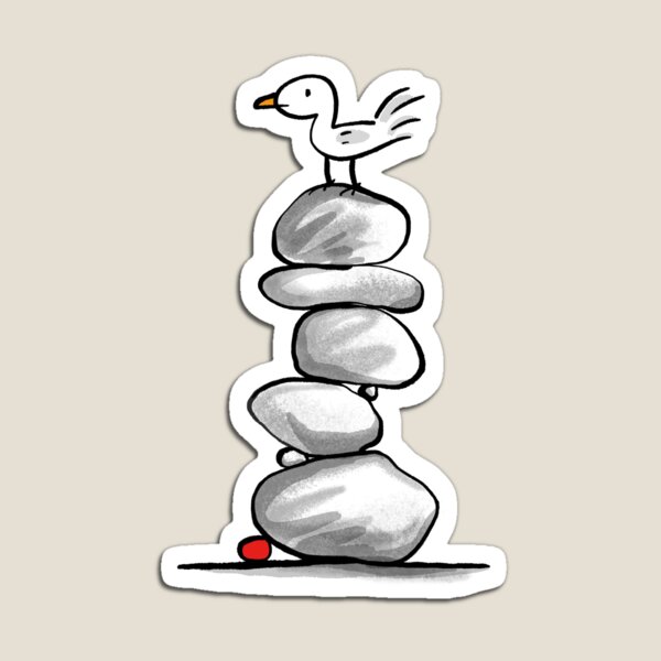 Möwe guckt Magnet