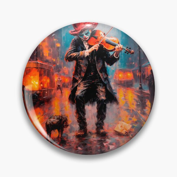 Item preview, Sad Clown Playing the Violin under the Rain designed and sold by Nabucodonoshop.