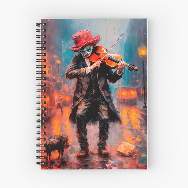 Item preview, Sad Clown Playing the Violin under the Rain designed and sold by Nabucodonoshop.