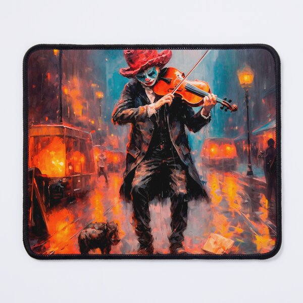 Item preview, Sad Clown Playing the Violin under the Rain designed and sold by Nabucodonoshop.