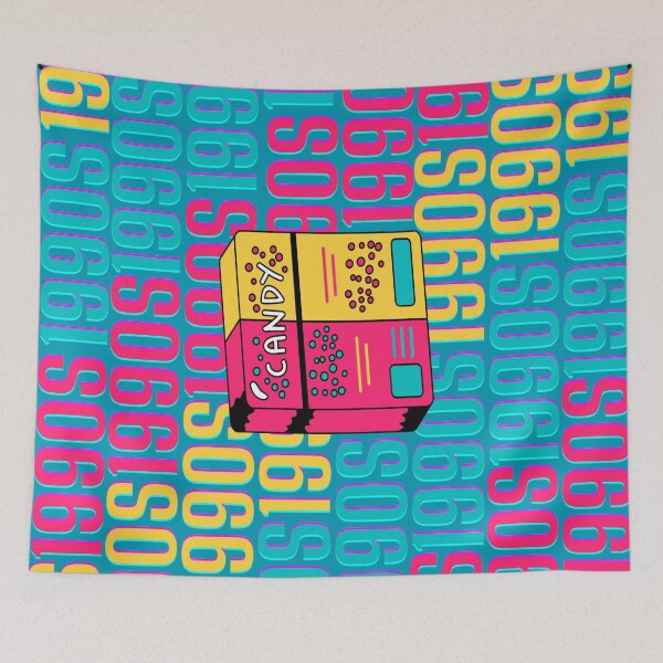 Item preview, 1990s retro design 10 - Teal Background designed and sold by PunjabanJatti.