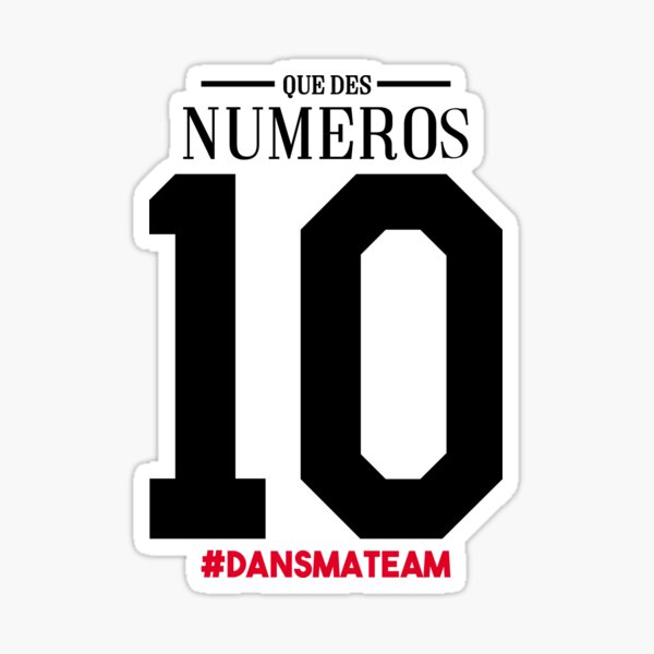number-10-in-my-team-sticker-by-redbubblejo-redbubble
