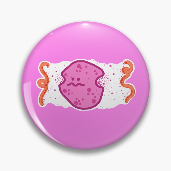 Item preview, eosinophil degranulating over parasites designed and sold by Opid.