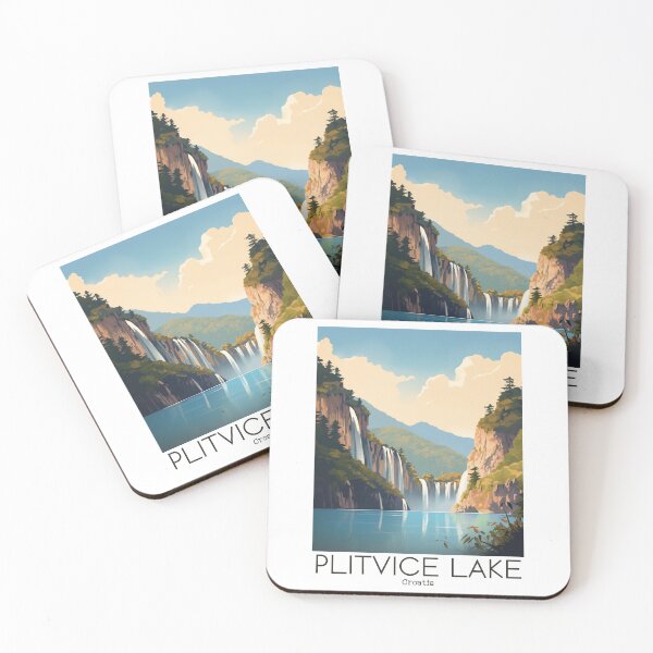 Item preview, A Vintage Travel Illustration of Plitvice Lake - Croatia designed and sold by GoodOldVintage.