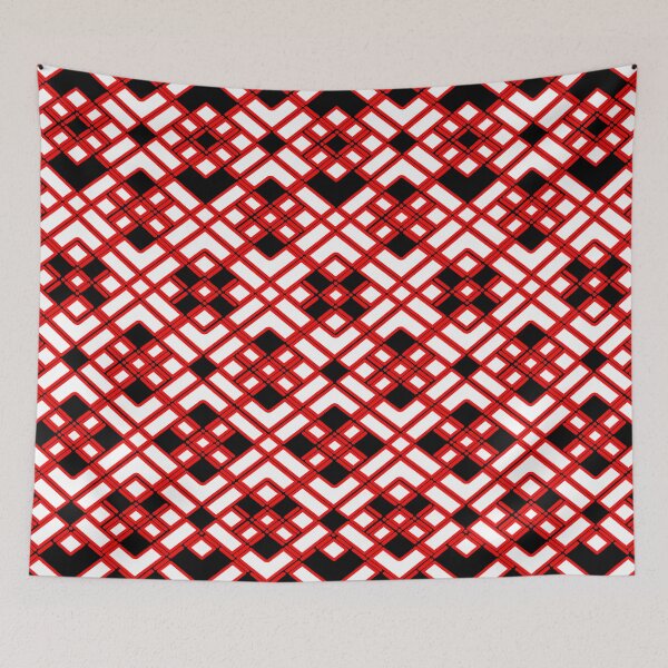 Item preview, Abstract geometric pattern - red. designed and sold by K.S ART.