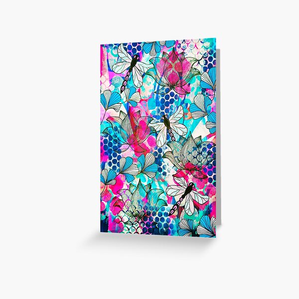 Dragonfly disco Greeting Card