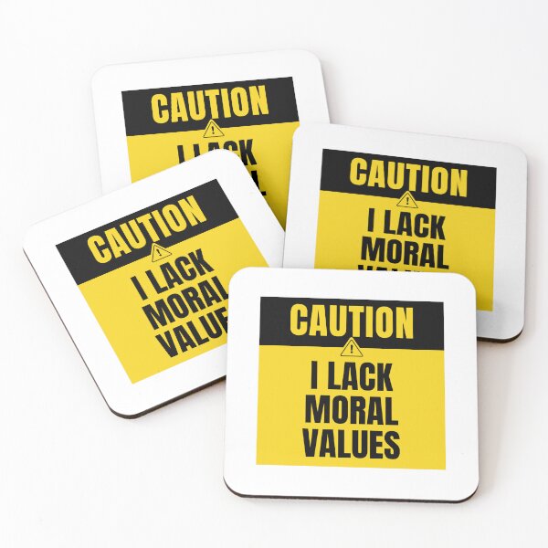 Item preview, I lack moral values caution sign designed and sold by baum-alleens.