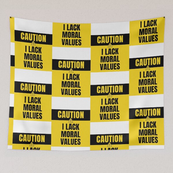 Item preview, I lack moral values caution sign designed and sold by baum-alleens.