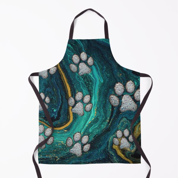 Item preview, Paw Prints of Diamonds on Green Gold Marble designed and sold by RachelRebel.