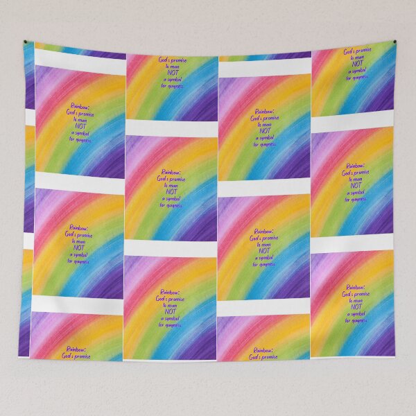 Item preview, Rainbow God_s promise to man NOT a symbol of gayness designed and sold by baum-alleens.
