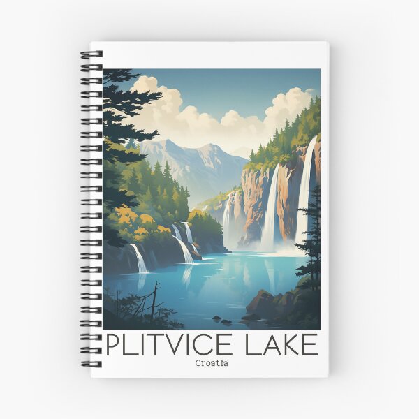 Item preview, A Vintage Travel Illustration of Plitvice Lake - Croatia designed and sold by GoodOldVintage.