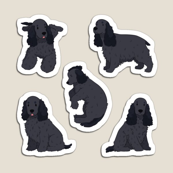 Item preview, Cute black english cocker spaniel dog pack designed and sold by Yaragold.